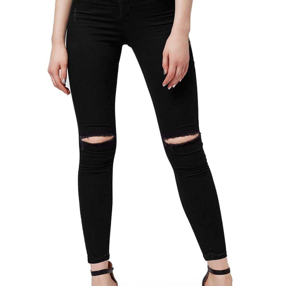 Topshop Moto Distressed Ripped Jeans